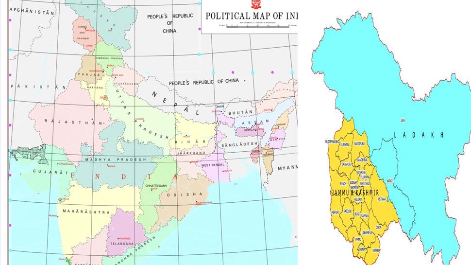 Govt Releases New Political Map Of India Showing Uts Of J K Ladakh