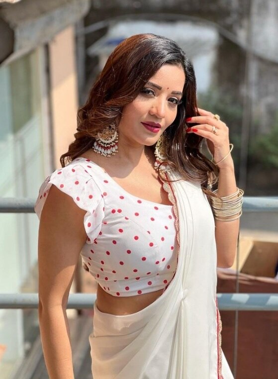 Actress Monalisa Spread Her Beauty Wearing A Saree Set Internet On Fire