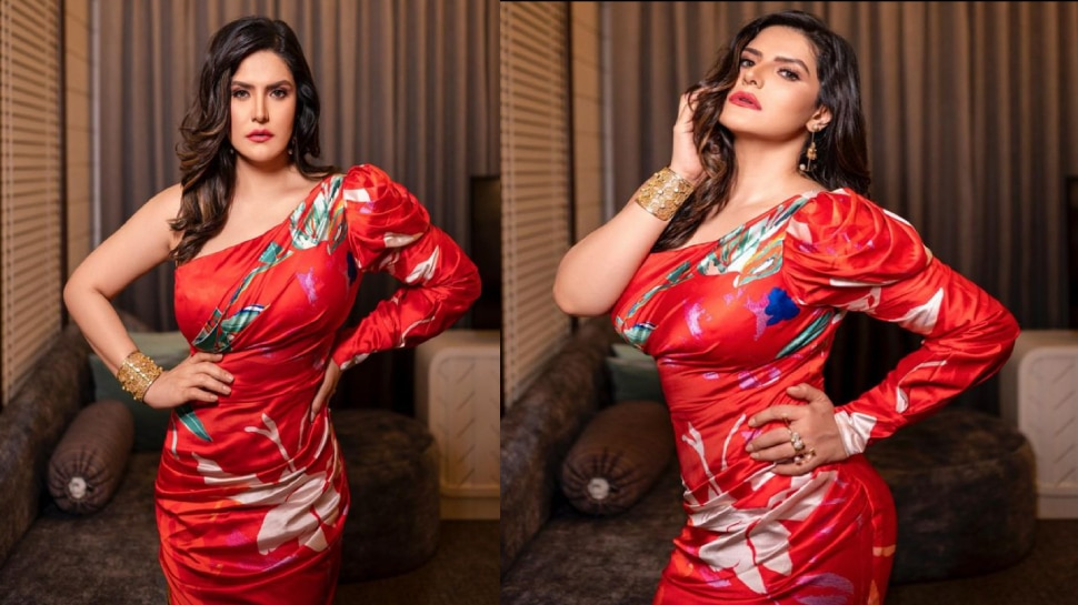 Zareen Khan Shares Latest Photo Shoot On Insta In Red Outfit Pics Viral