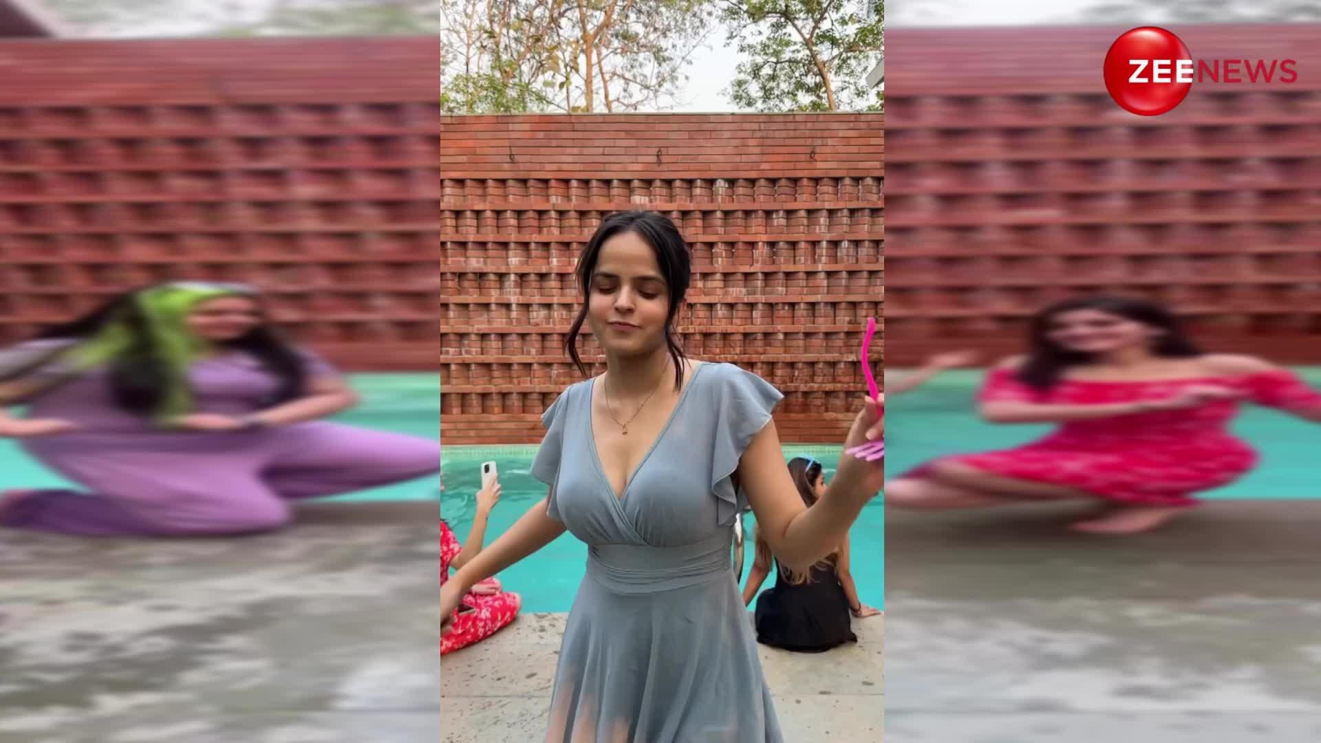 Palak Sindhwani Shameless Video Wears To Short Frock Near Pool Fans Got