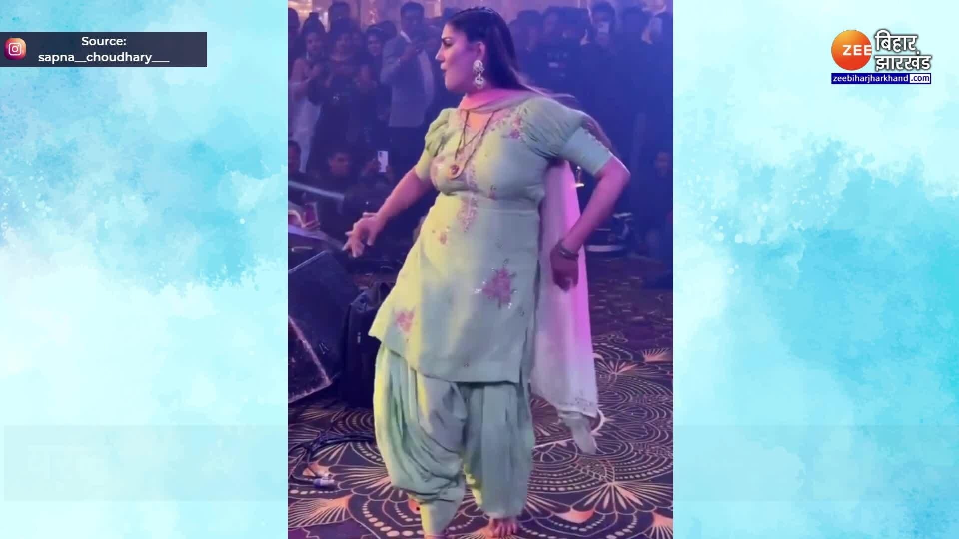 Sapna Choudhary Tremendous Dance In Green Suit Fans Went Crazy Over Her