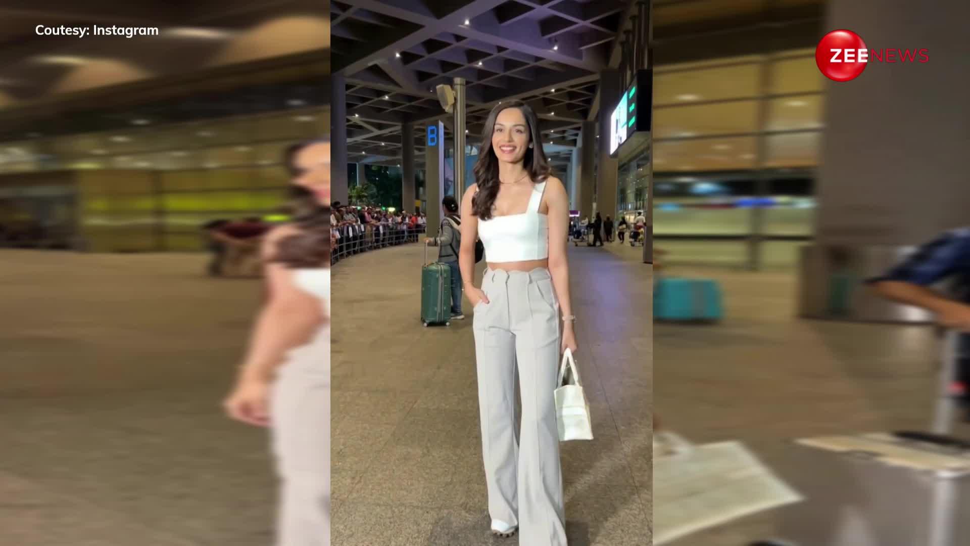 Braless Manushi Chhillar Gave Sexy Look In Crop Top People Went Crazy