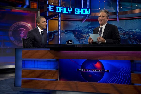 न्यूयार्क के एक टीवी कार्यक्रम में भाग लेते राष्ट्रपति बराक ओबामा।