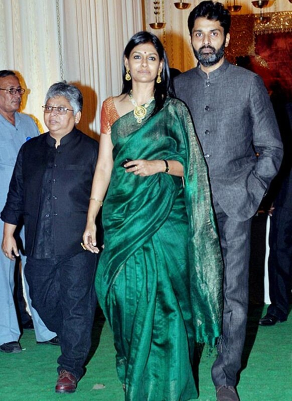 समारोह में अपने पति सौम्‍य सेन के साथ शिरकत करते हुए अभिनेत्री नंदिता दास।