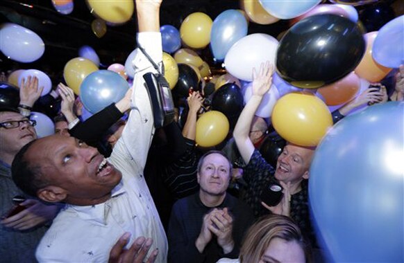 मैरीलैंड में जीत से पहले एक बैलून पार्टी का दृश्य।