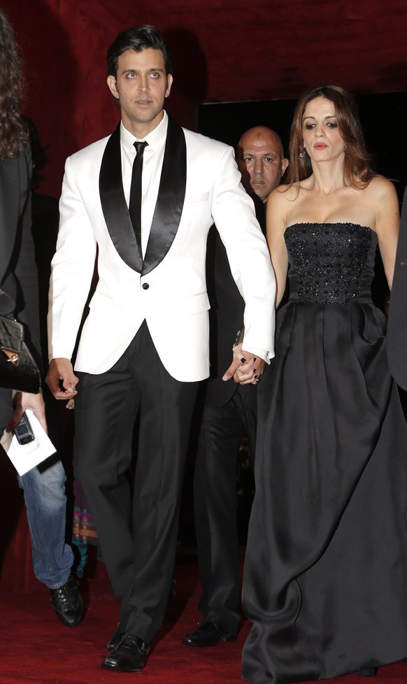 मराकेश इंटरनेशनल फिल्म फेस्टिवल में बॉलीवुड अभिनेता ऋतिक रोशन अपनी पत्नी सुजेन रोशन के साथ।
