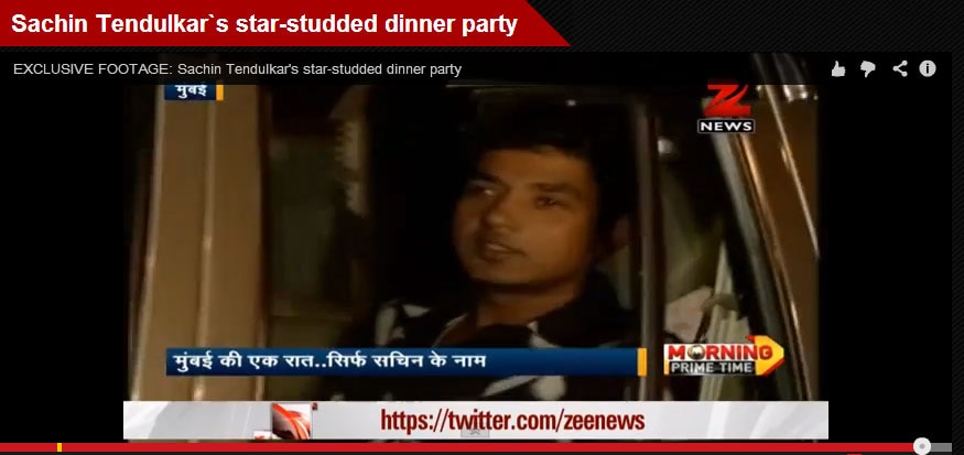 सचिन के दोस्त अजय जडेजा भी पार्टी में आए।
