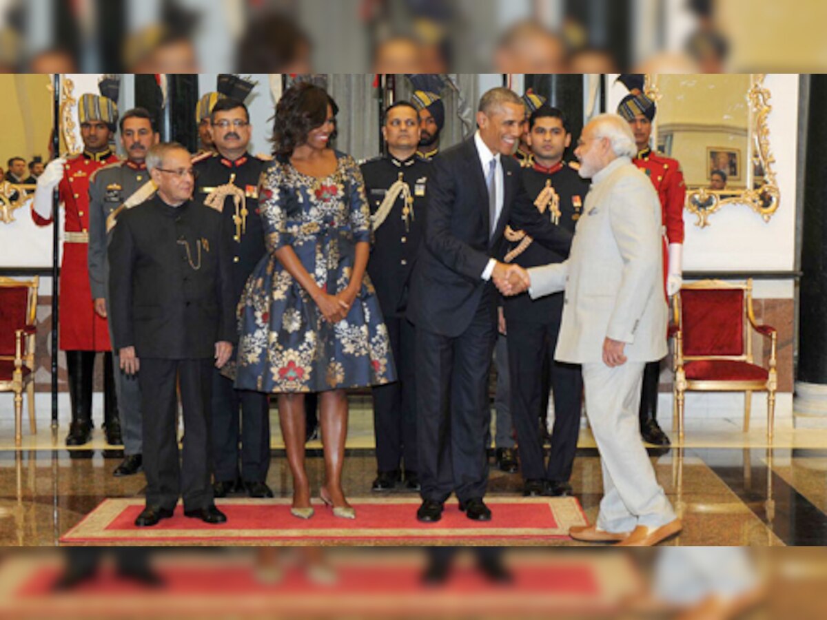 ओबामा के सम्मान में प्रणब ने दिया भोज, कहा- आतंकवाद से मिलकर लड़े भारत-अमेरिका