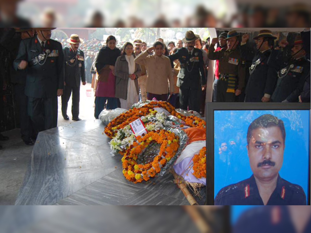 शहीद कर्नल एमएन राय को पूरे सैन्‍य सम्‍मान के साथ दी गई अंतिम विदाई