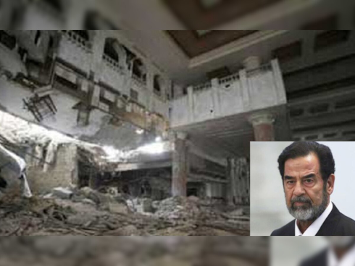 इस्‍लामिक स्‍टेट ने सद्दाम हुसैन के नौ आलीशान महलों को विस्‍फोट कर उड़ाया