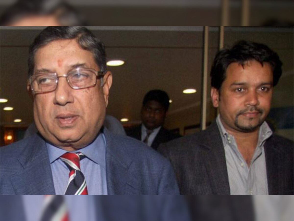 श्रीनिवासन ने बीसीसीआई सचिव ठाकुर के खिलाफ अर्जी वापस ली