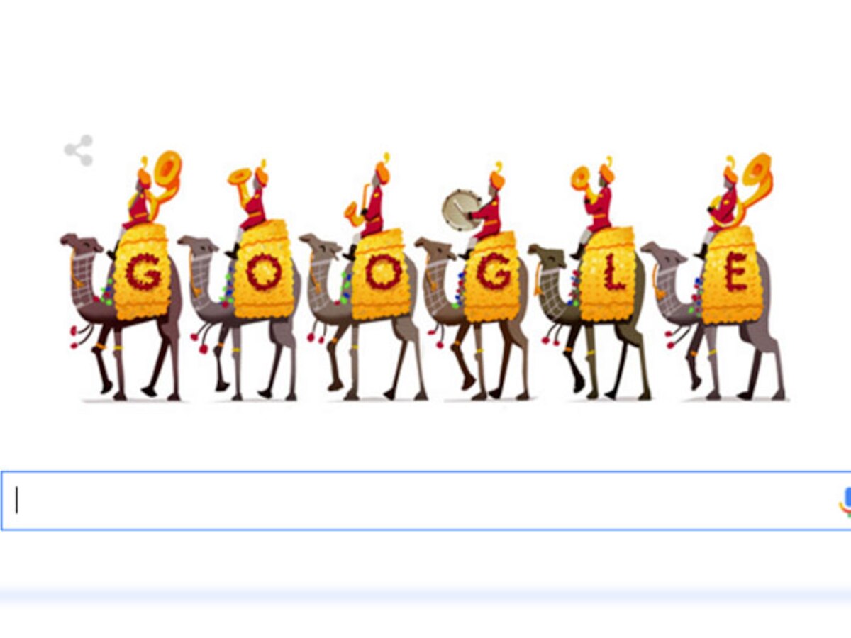 गूगल ने अलग अंदाज का डूडल बनाकर सेलिब्रेट किया 67वां गणतंत्र दिवस 