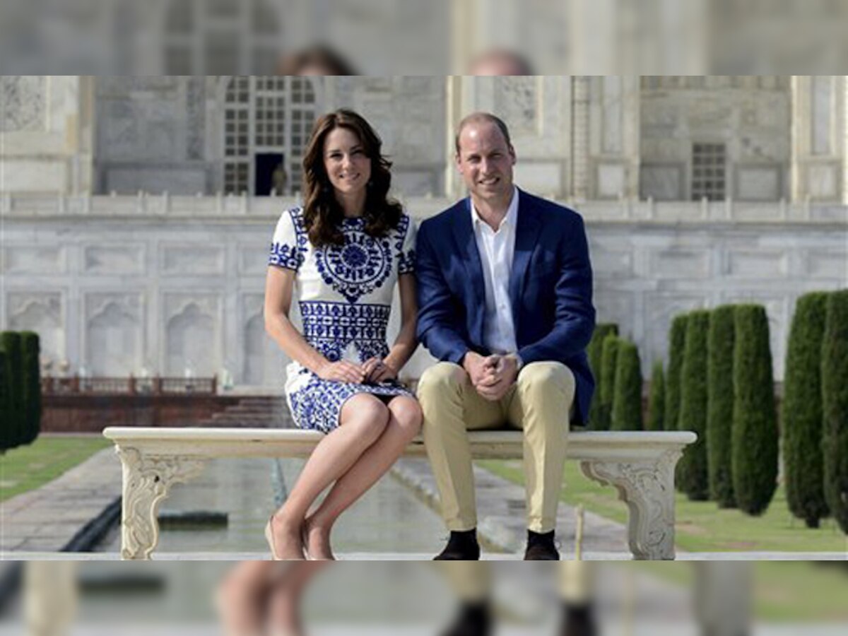 ब्रिटेन के शाही जोड़े प्रिंस विलियम और केट मिडलटन ने किया ताजमहल का दीदार