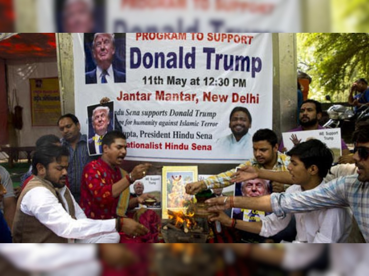 राष्ट्रपति चुनाव अमेरिका: डॉनल्ड ट्रंप की जीत के लिए दिल्ली में हुआ हवन, देखे VIDEO