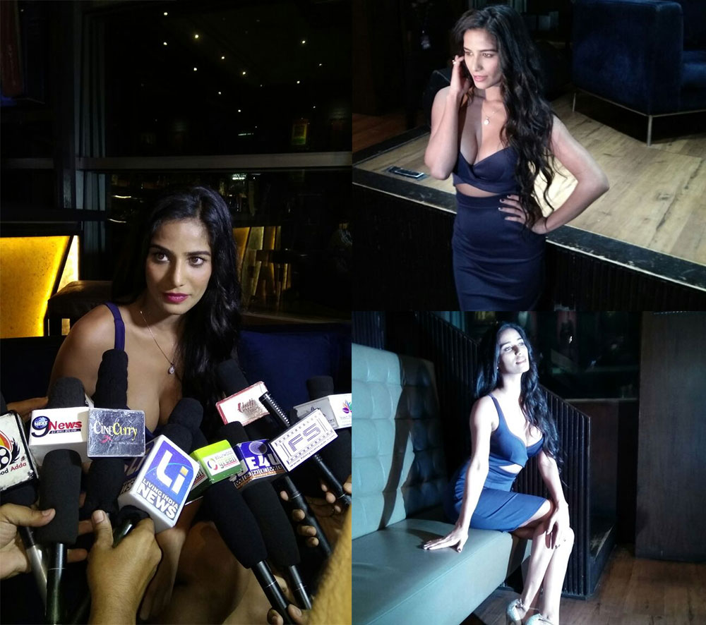 पूनम पांडे :- SEXY SIREN #POONAMPANDEY AT THE TRAILER LAUNCH OF HER UPCOMING SHORT FILM #THEWEEKEND! - TWITTER@BISCOOTLIVE