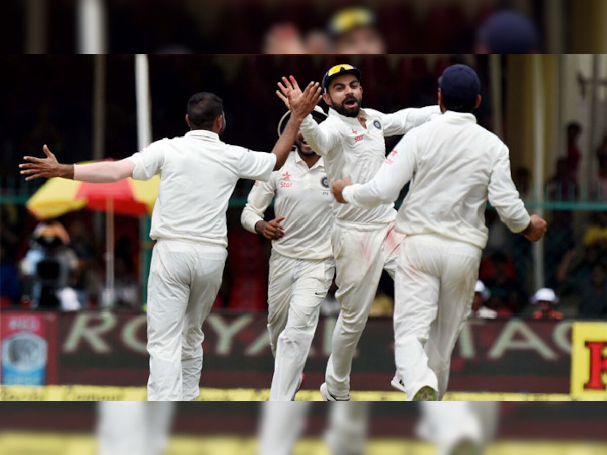 ईडन गार्डेन टेस्ट : कीवी गेंदबाजों ने पहले ही दिन बिगाड़ा भारत का खेल, 7 विकट डाउन
