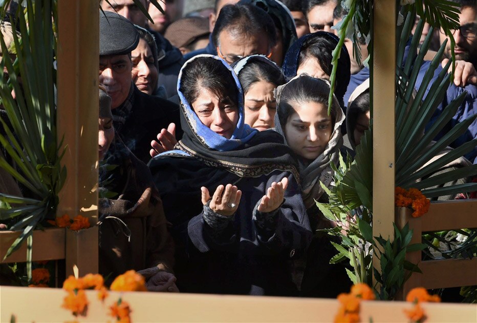 Wailing PDP president Mehbooba Mufti Wailing PDP president Mehbooba Mufti