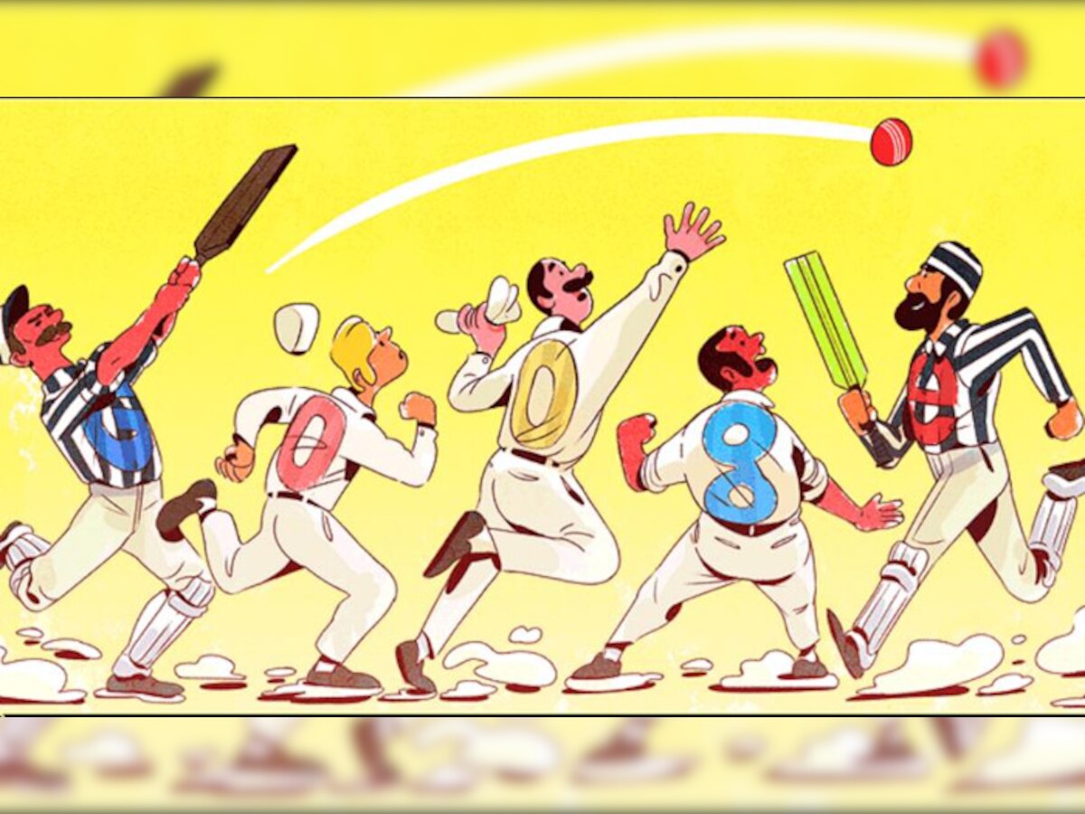 पहला टेस्ट इंग्लैंड और ऑस्ट्रेलिया के बीच 15 मार्च 1877 में खेला गया था. (Google Doodle)