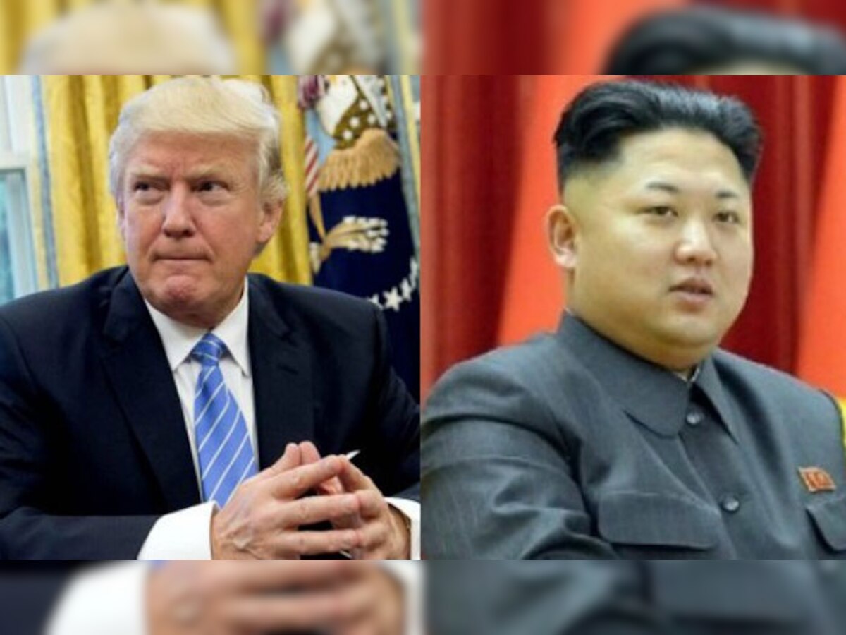 अमेरिकी राष्ट्रपति डोनाल्ड ट्रंप (बाएं) और उत्तर कोरिया के तानाशाह किम जोंग उन.