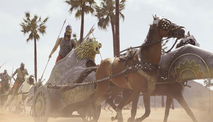 Bhallal Dev Rath Bhallaladeva chariot in Baahubali is powered by Royal Enfield engine ...