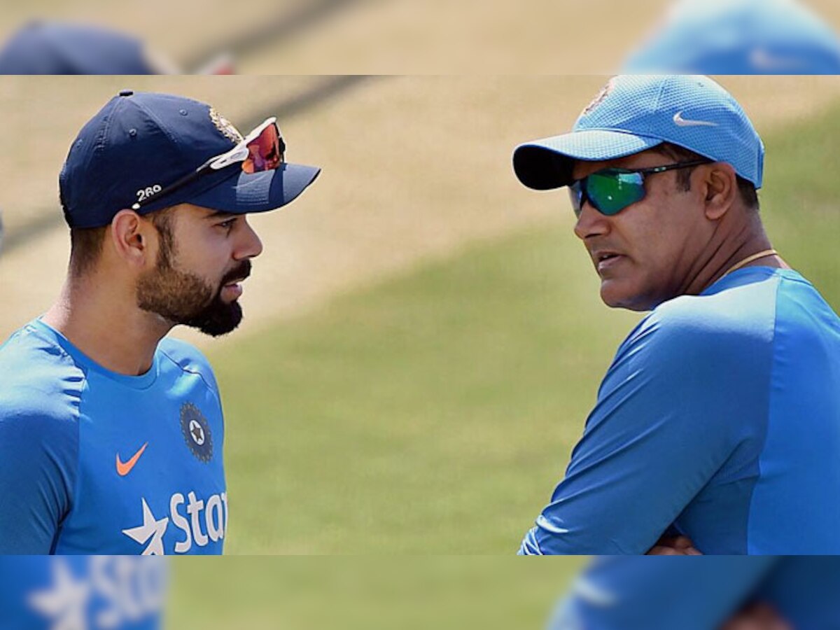 टीम इंडिया के कप्तान कोहली से विवाद के चलते कोच कुंबले का इस्तीफा (File pic )