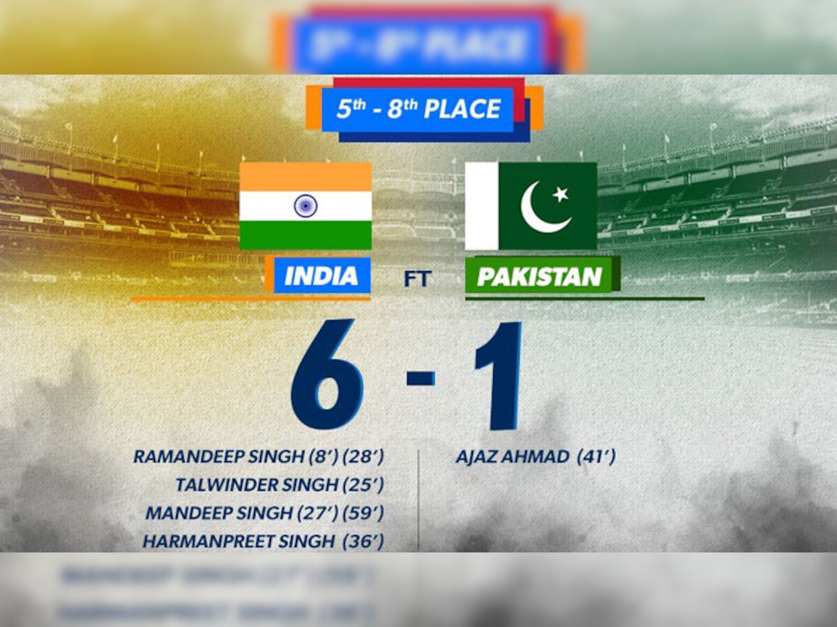 18 जून को भारतीय टीम ने पाकिस्तान को ग्रुप मैच में 7-1 से हराया था. (फोटो : हॉकी इंडिया/ट्विटर)