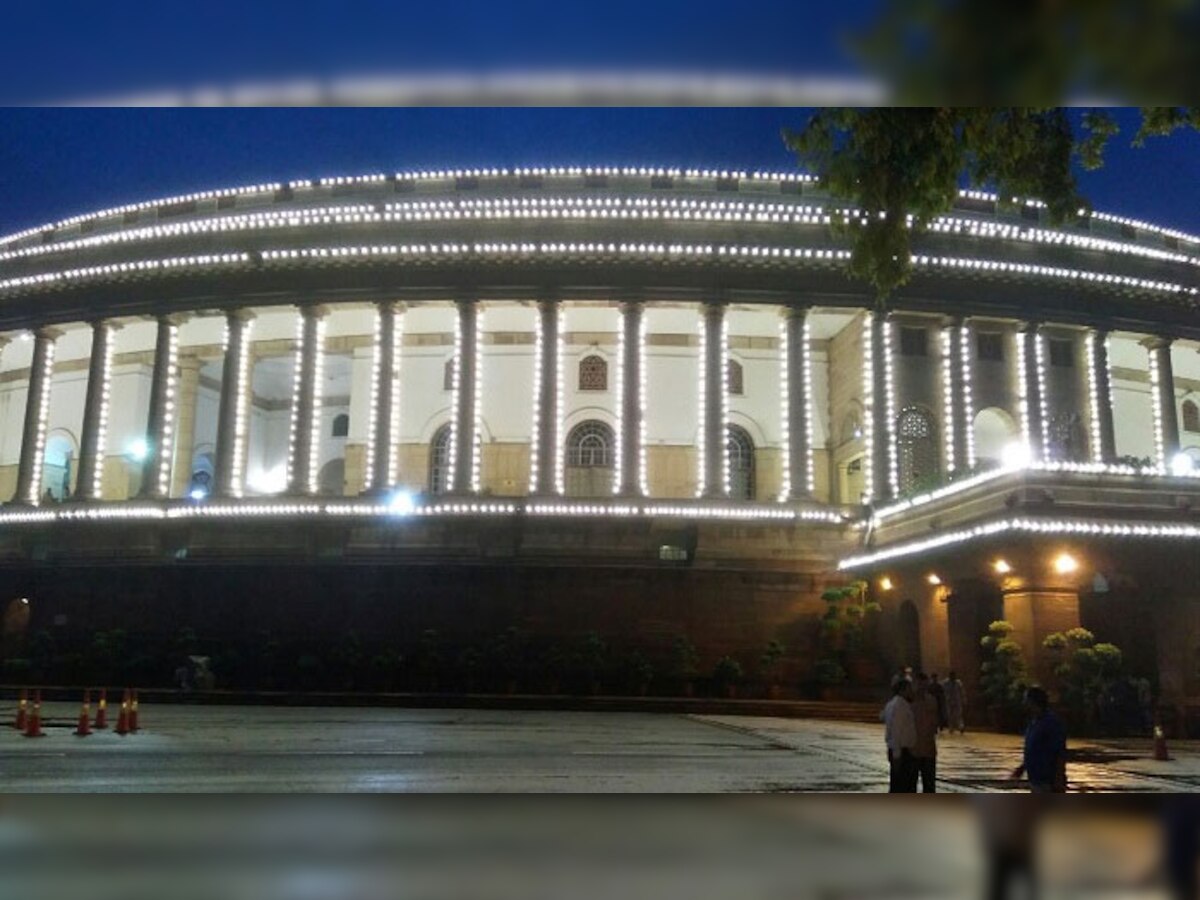 जीएसटी बैठक के लिए सजा संसद भवन  (Photo courtesy Iftikhar Gilani, DNA)