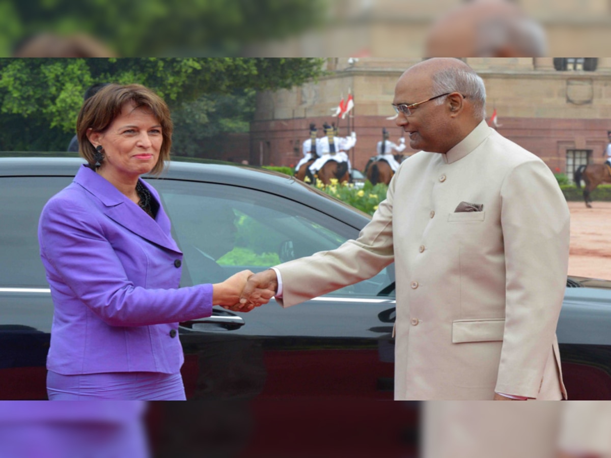 तीन दिवसीय भारत यात्रा पर स्विस राष्ट्रपति (फोटो- ट्विटर)