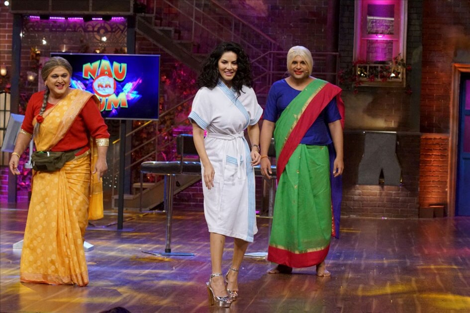 Actress Sunny leone visits at television show Actress Sunny leone visits at television show