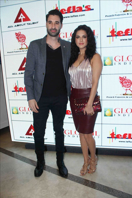 Actress Sunny Leone along with her husband Daniel Weber during the Actress Sunny Leone along with her husband Daniel Weber during the