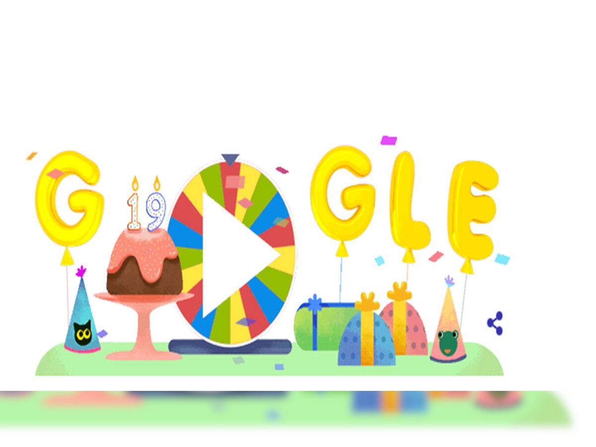 गूगल (Google) के 19वें जन्मदिन पर खास Doodle.