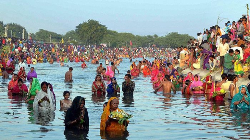 Image result for water Chath Pooja