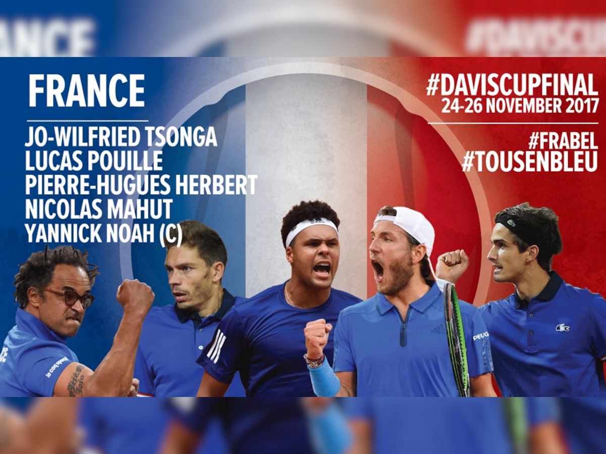 फ्रांस ने डेविस कप के फाइनल के लिए अपनी टीम की घोषणा कर दी है ( फोटो : ट्विटर)