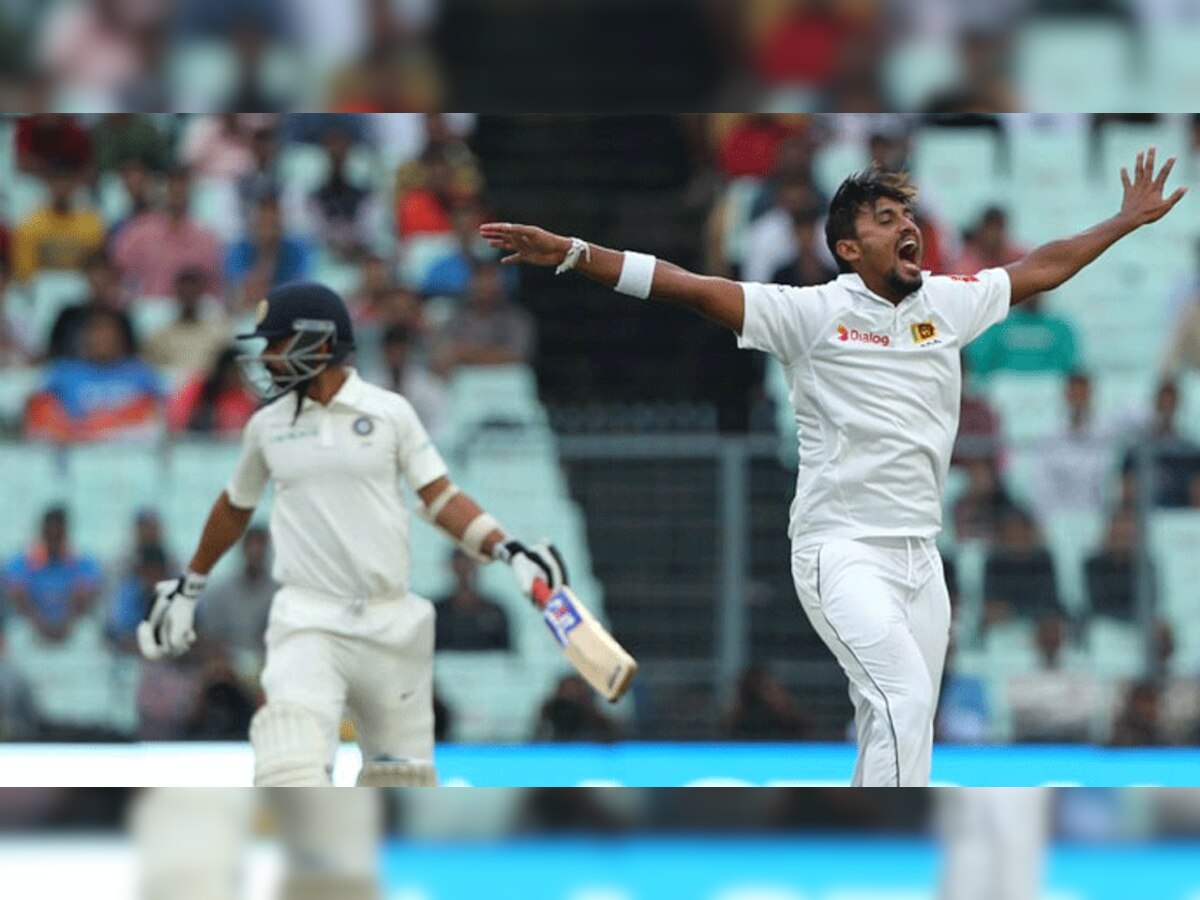 सुरंगा लकमल ने कोलकाता टेस्ट में शानदार गेंदबाजी कर अपने कोच की तारीफ हासिल की (फाइल फोटो)