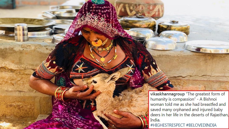 chef vikas khanna shares photo of bishnoi tribe woman ...