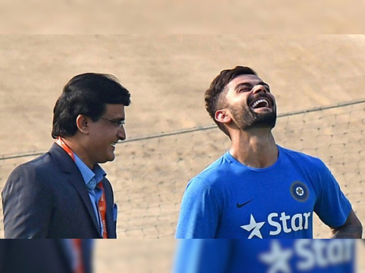 भारतीय टीम के कप्तान विराट कोहली के साथ पूर्व कप्तान सौरव गांगुली. (फाइल फोटो)