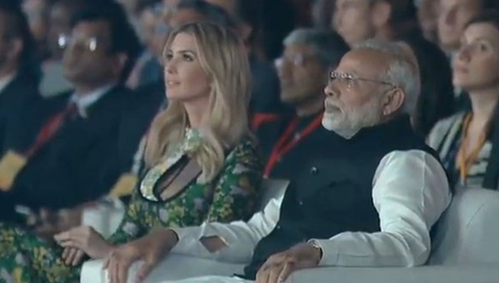 ivanka with modi in hyderabad ivanka with modi in hyderabad