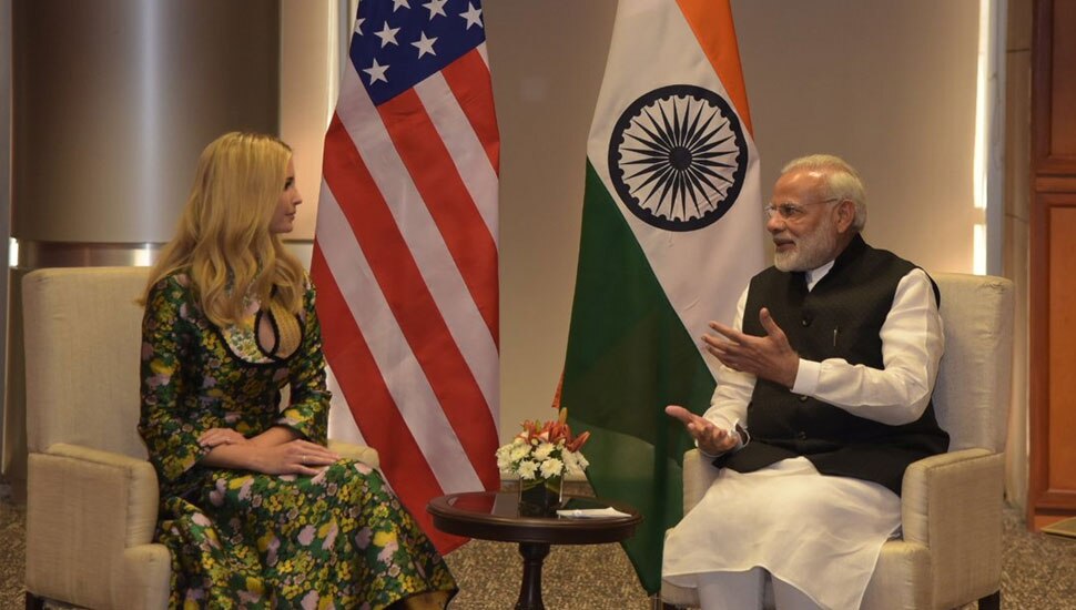 ivanka trump with pm modi in hyderabad ivanka trump with pm modi in hyderabad
