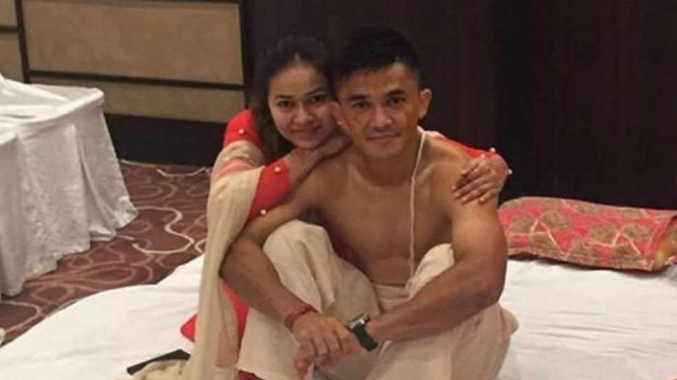 indian foolball team's captain sunli chhetri get married ...