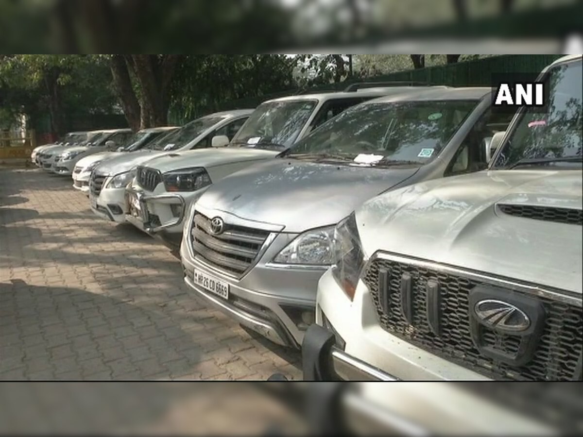 पुलिस द्वारा गिरोह से बरामद की गई चोरी की कारें