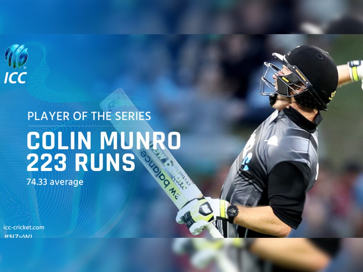 कोलिन मुनरो के शानदार शतक की बदौलत ही न्यूजीलैंड 243 रन का विशाल स्कोर खड़ा कर दिया (फोटो : @ICC)