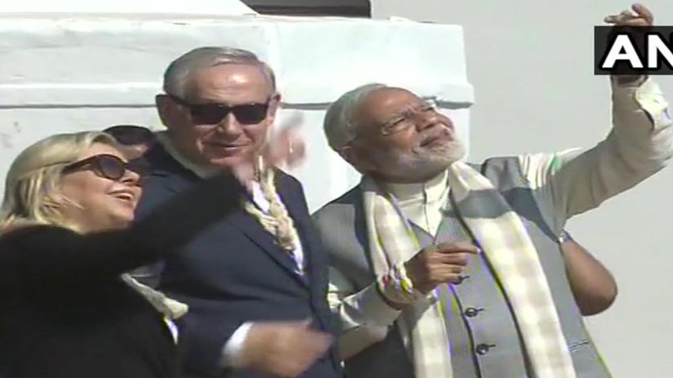israel pm benjamin netanyahu road show in gujarat with pm narendra modi benjamin netanyahu, india, Israel, Sara Netanyahu, Gujarat