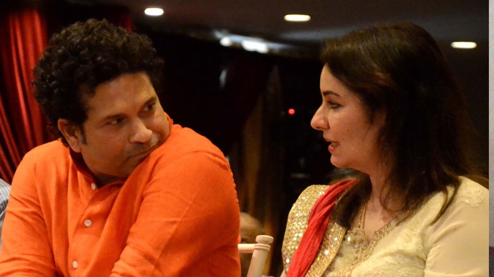 Sachin with his wife Anjali Sachin with his wife Anjali