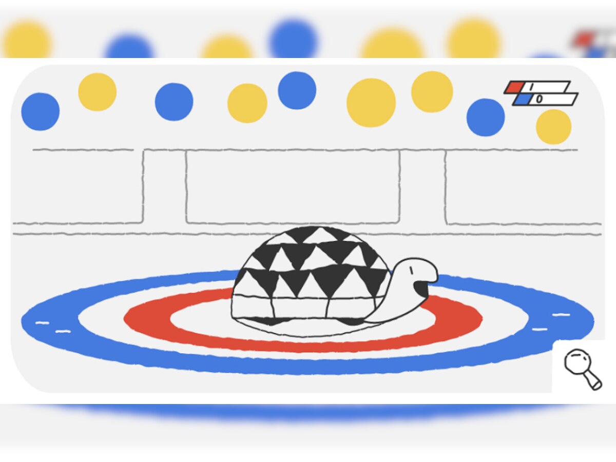 शीतकालीन ओलंपिक के दूसरे दिन Google का कछुए वाला Doodle