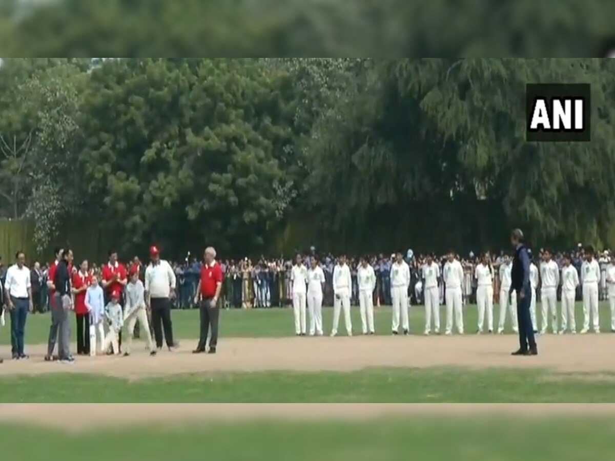  राजधानी दिल्ली में पीएम ट्रुडो दिल्ली के एक क्रिकेट ग्राउंड पर भी पहुंचे (Screen Grab)