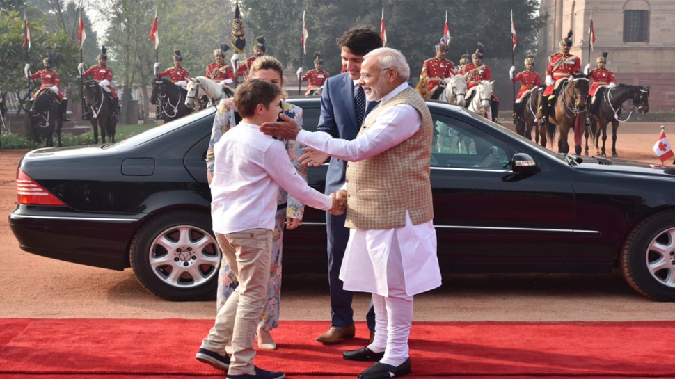 justin trudeau children and pm narendra modi meet's cute photos