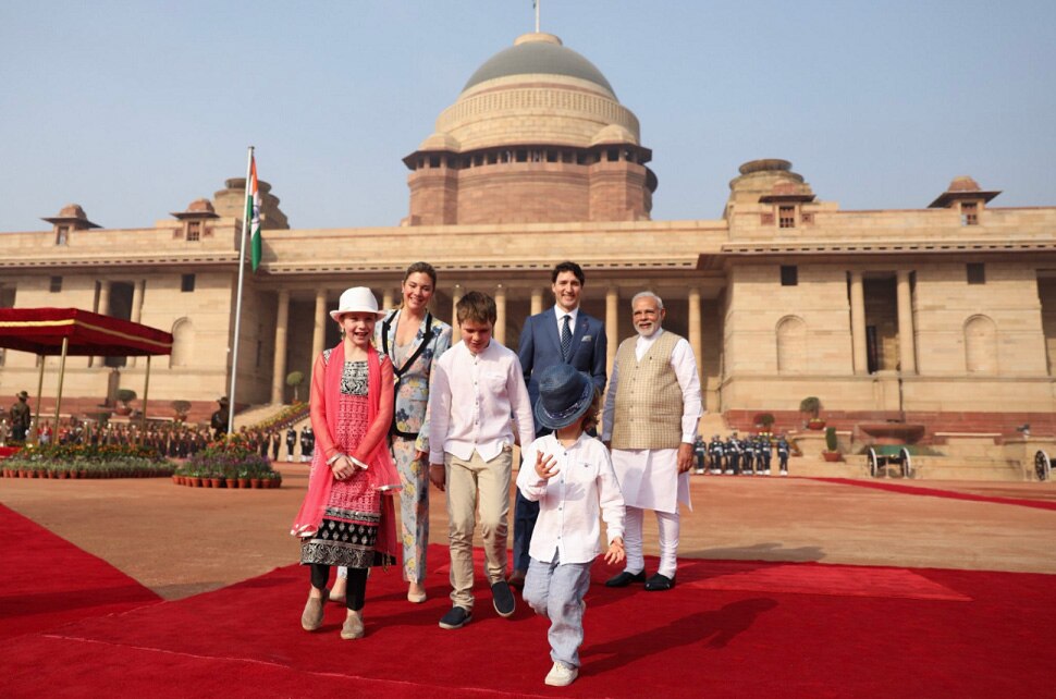 justin trudeau children and pm narendra modi meet's cute photos