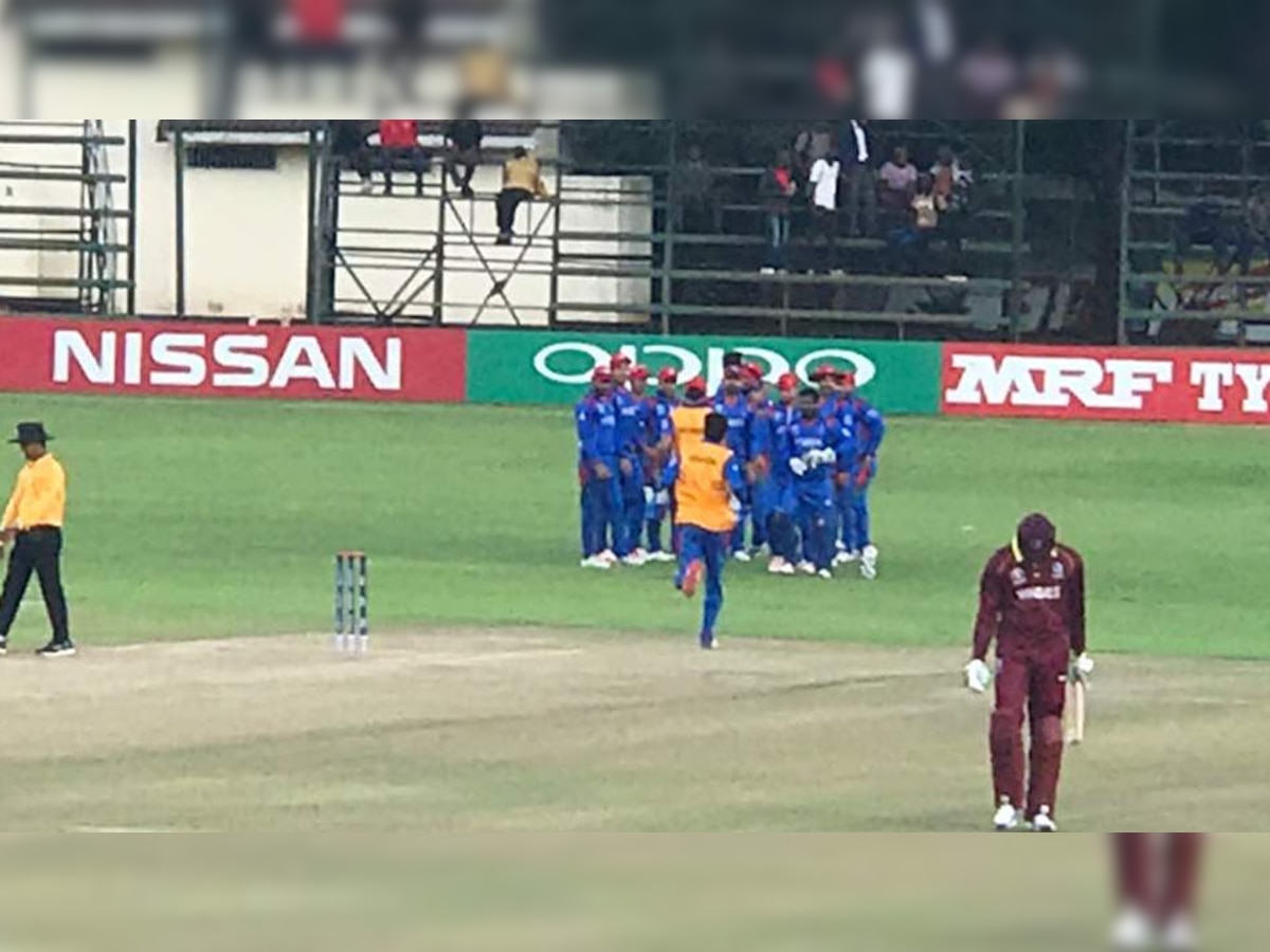 अफगानिस्तान के खिलाफ वेस्टइंडीज को 29 रन से हार का सामना करना पड़ा. फोटो : ट्विटर