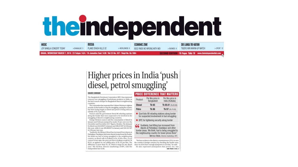 higher price in india pushing diesel petrol smuggling higher price in india pushing diesel petrol smuggling