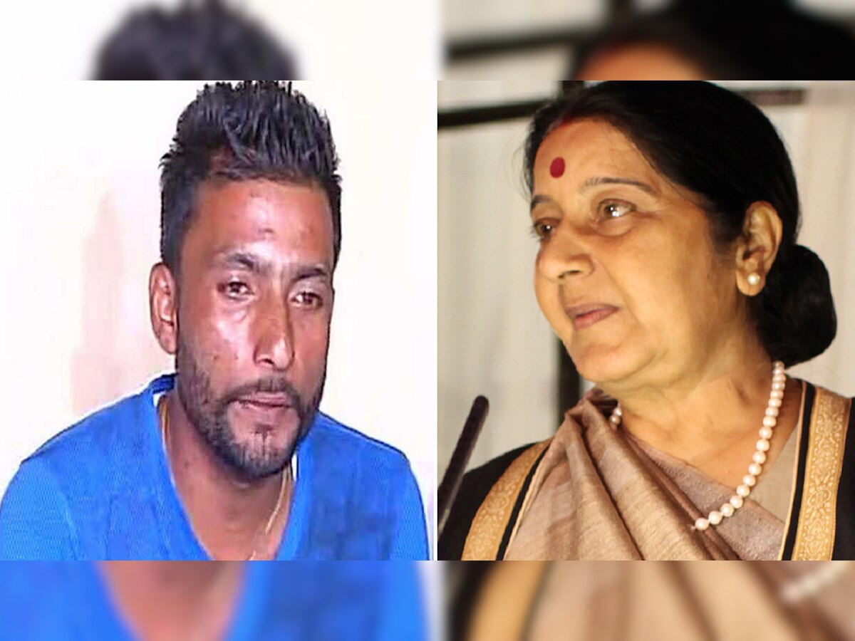 विदेश मंत्री सुषमा स्‍वराज ने कहा कि हरजीत मसीह (बाएं) ने उनको गलत जानकारी दी.(फाइल फोटो)